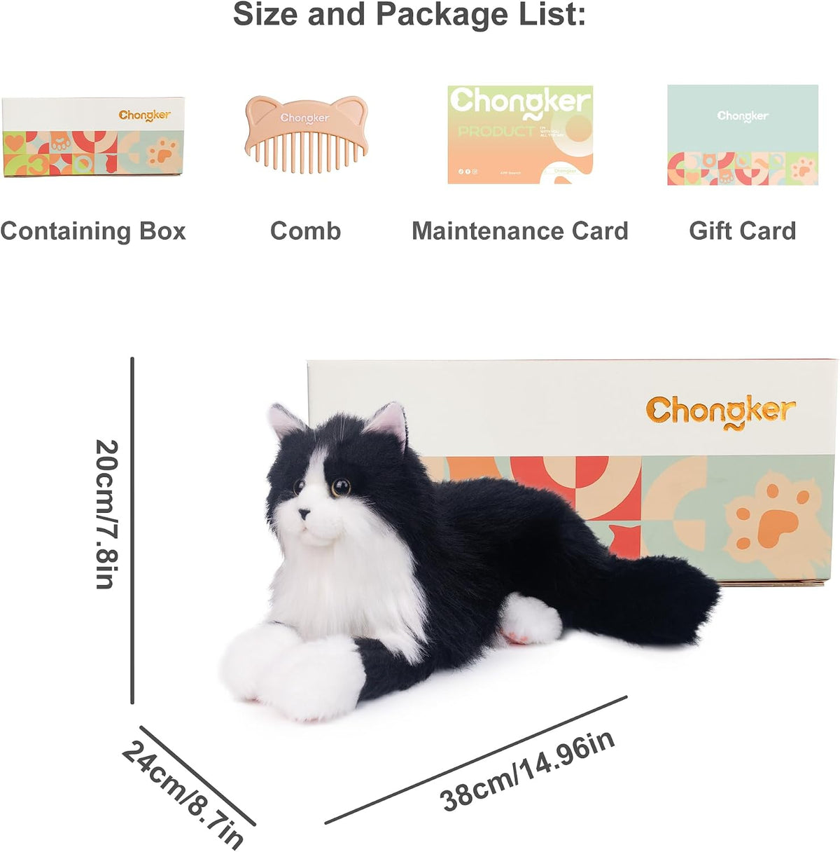 Tuxedo Cat Weighted Plush – 1.1 lb or 3 lb