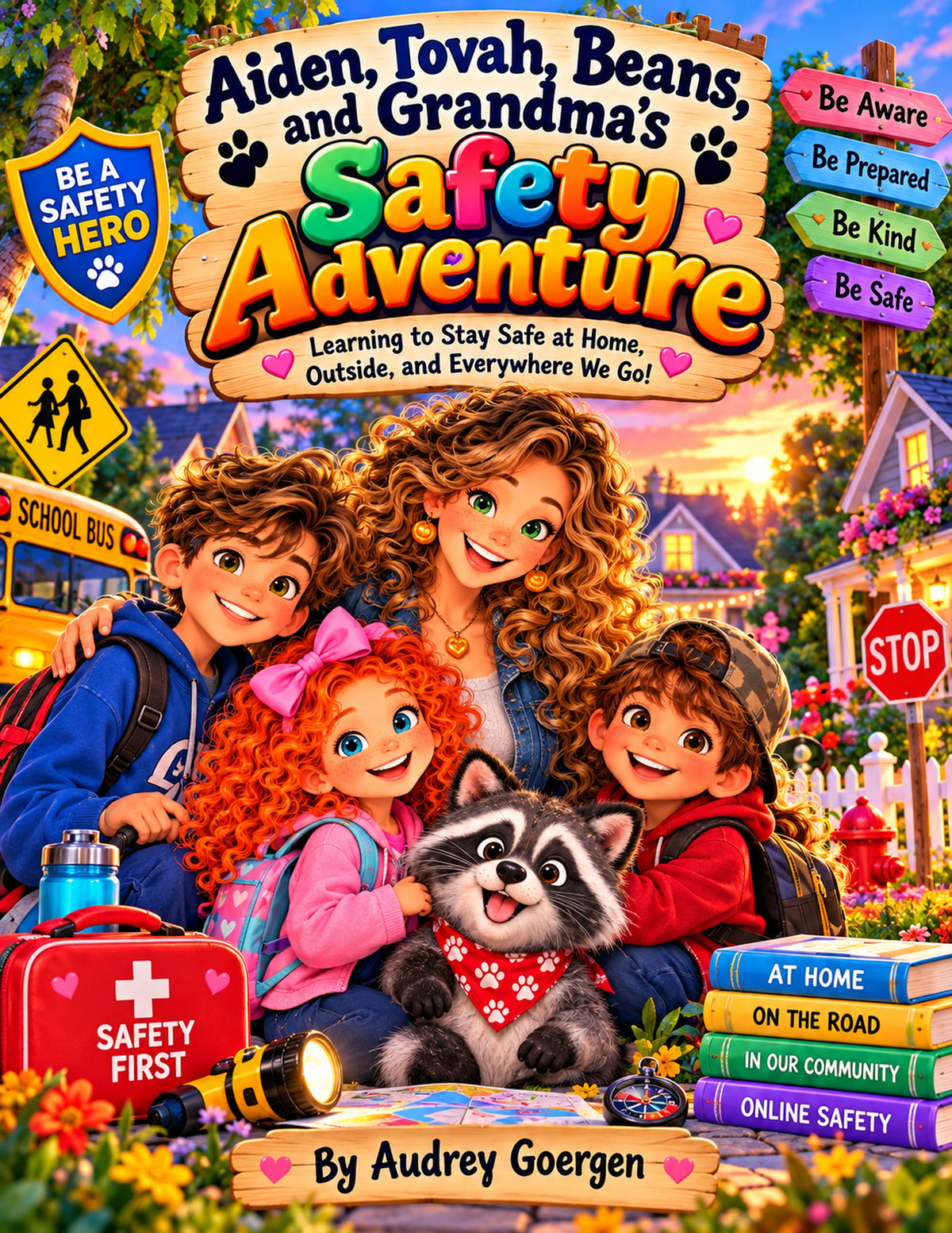 Aiden, Tovah, Beans, and Grandma's Safety Adventure