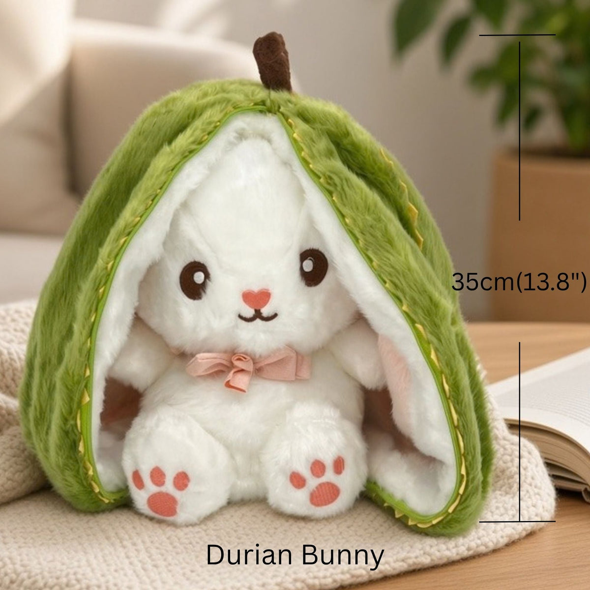 Reversible Strawberry & Carrot Bunny Plush