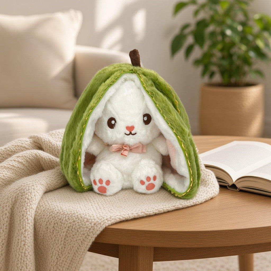 Reversible Strawberry & Carrot Bunny Plush