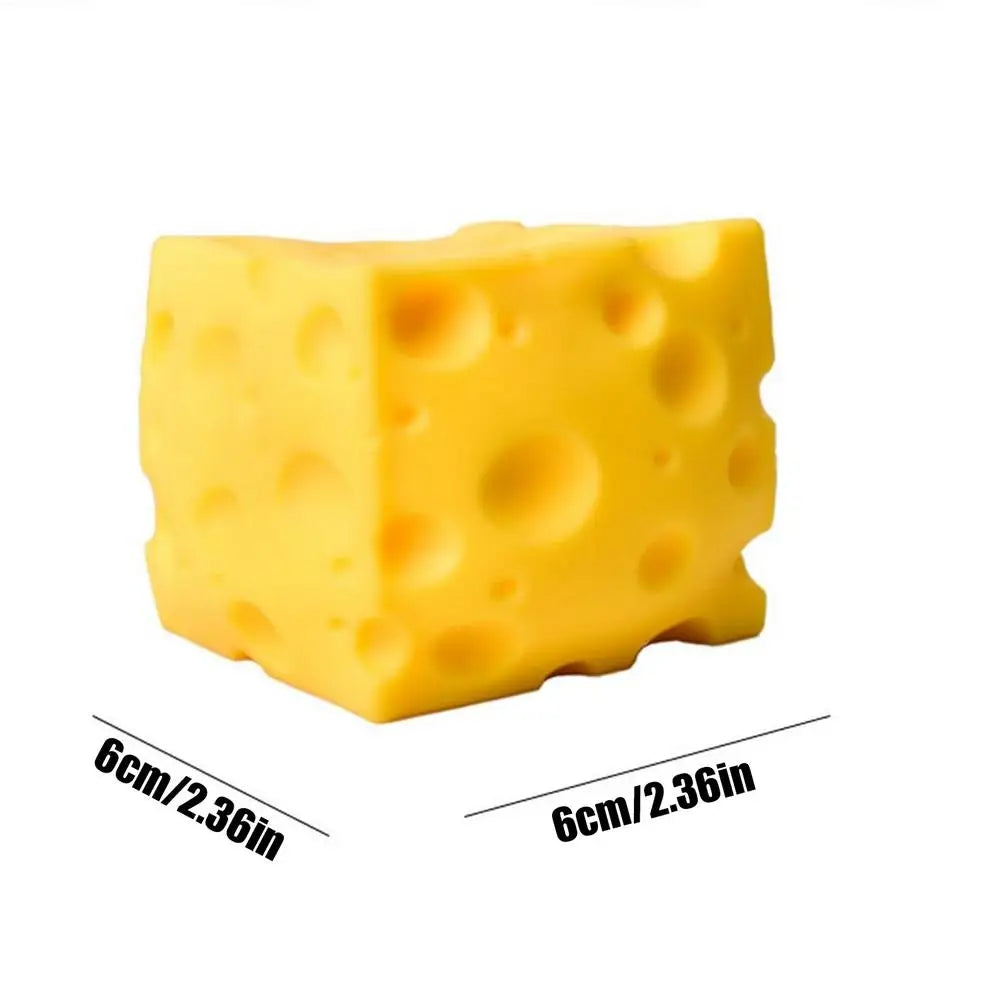 Cheese Cube Squishy Fidget Toy – 7 cm
