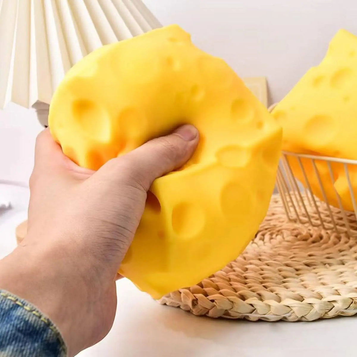Cheese Cube Squishy Fidget Toy – 7 cm