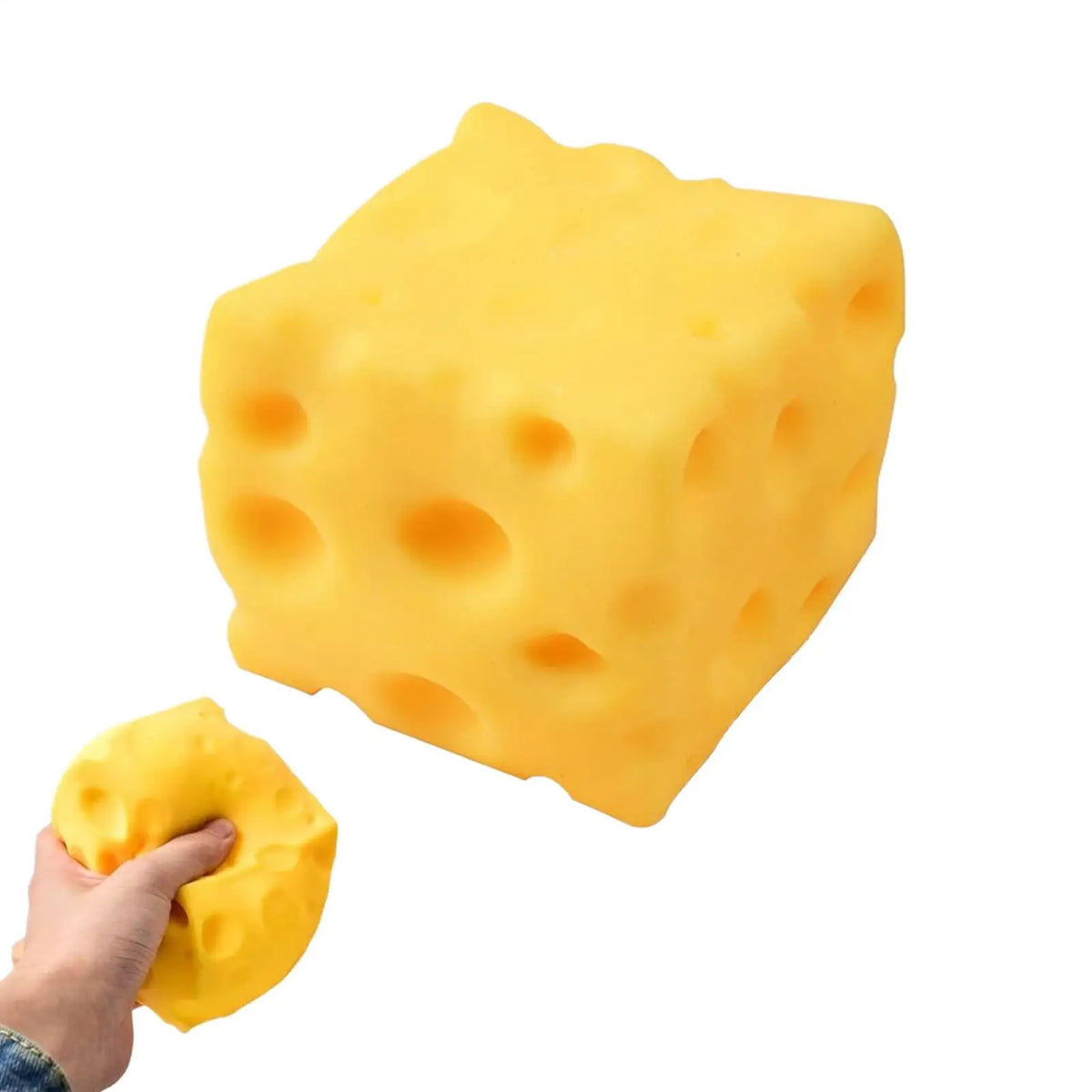 Cheese Cube Squishy Fidget Toy – 7 cm