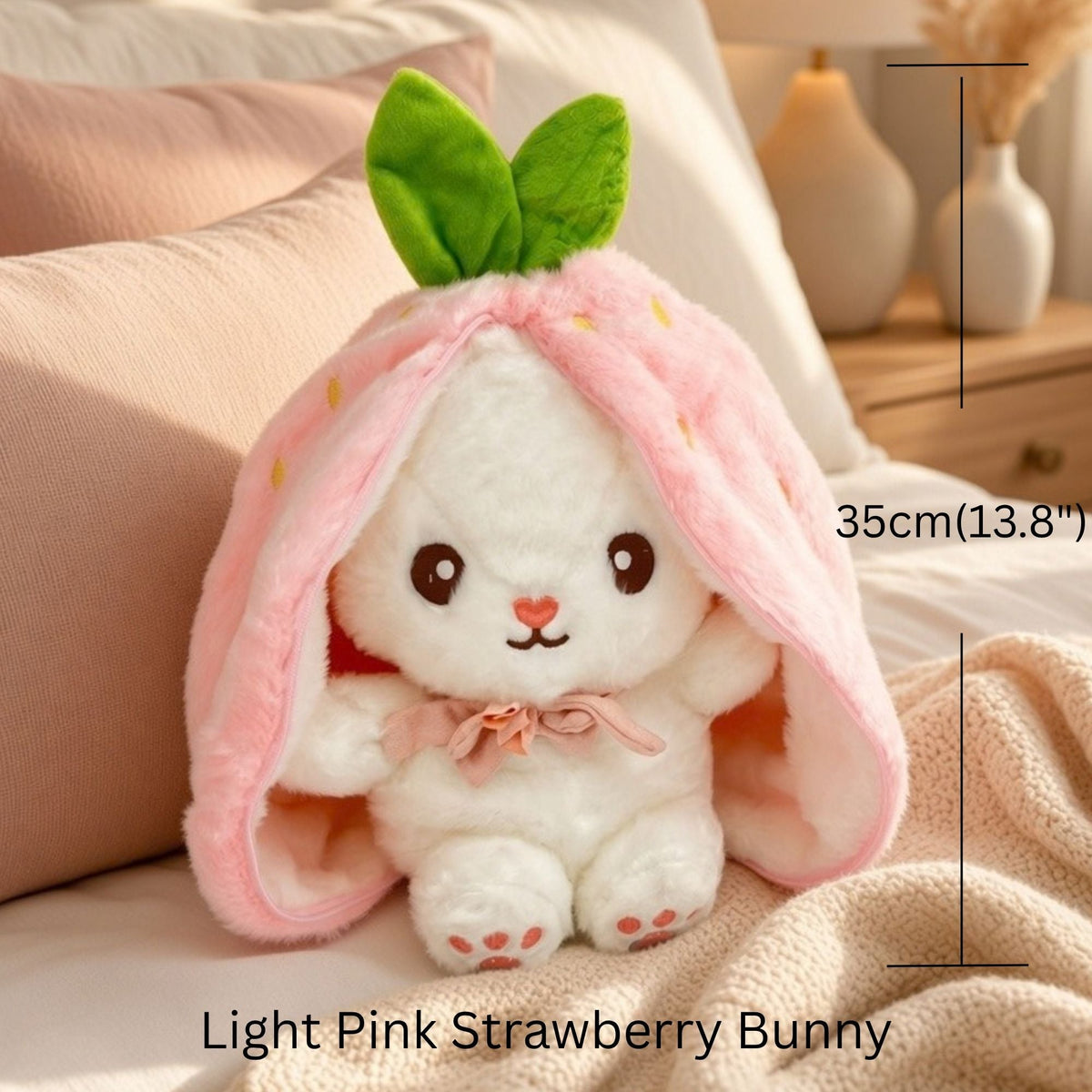 Reversible Strawberry & Carrot Bunny Plush
