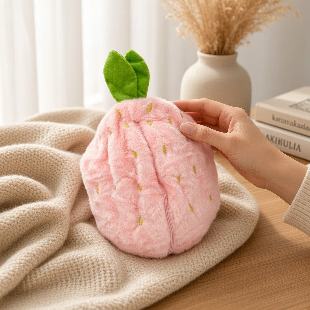 Reversible Strawberry & Carrot Bunny Plush