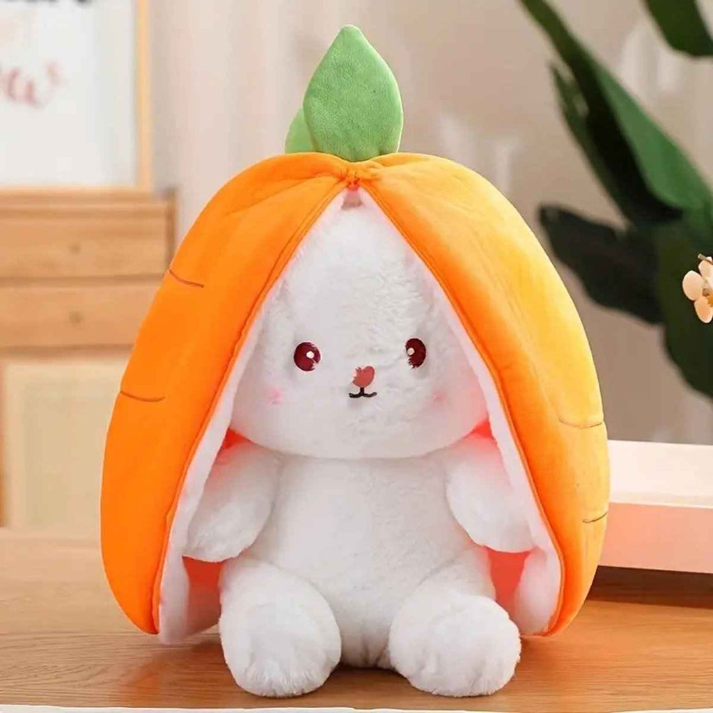 Reversible Strawberry & Carrot Bunny Plush